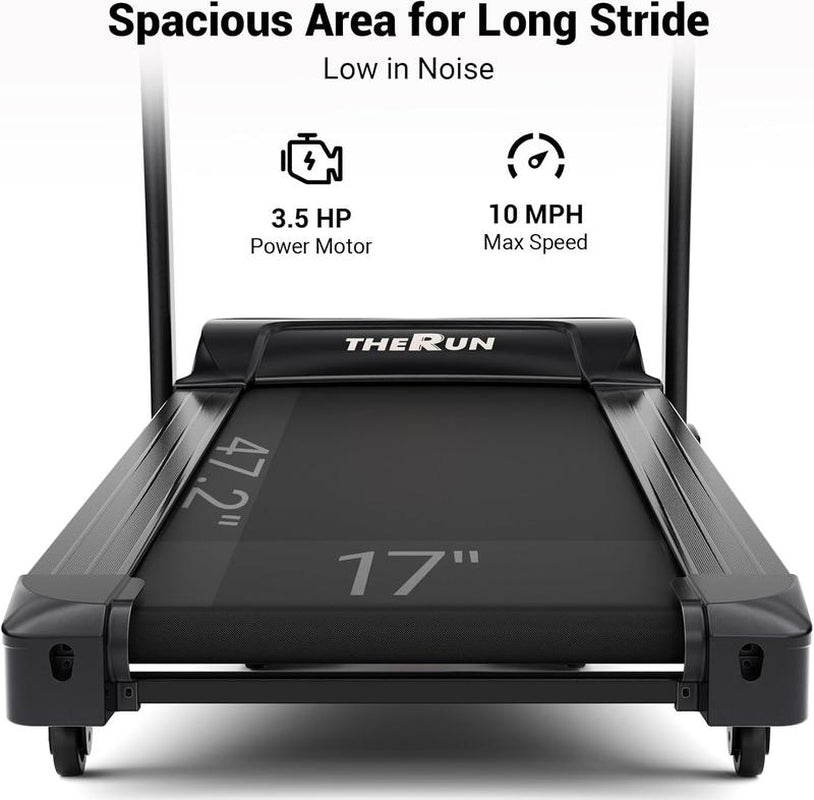 Incline Treadmill, Treadmill for Running and Walking, 300 Lbs Capacity Treadmill with Auto Incline, Wide Belt, 3.5HP, App, Heart Rate, Black Home Gym Equipment Home Exercise Equipment