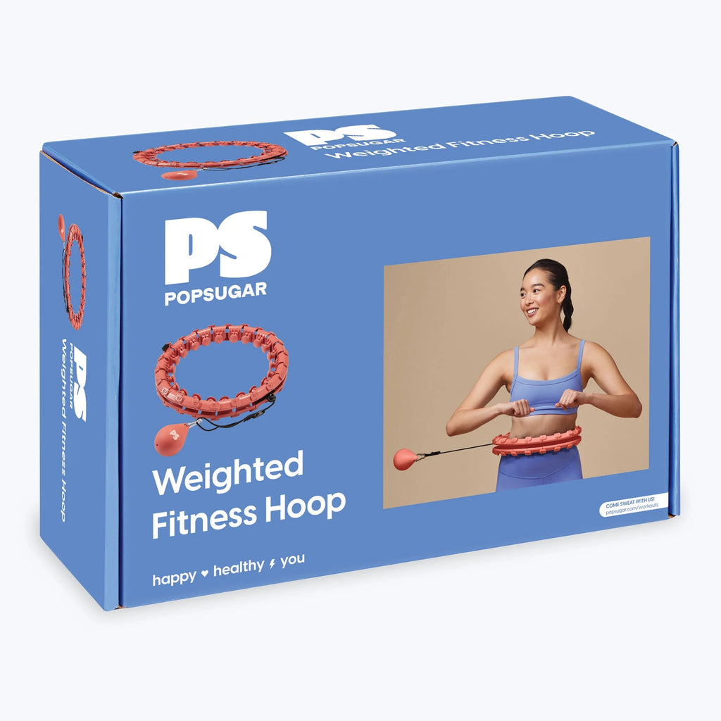 Adjustable Weighted Fitness Hoop, Coral