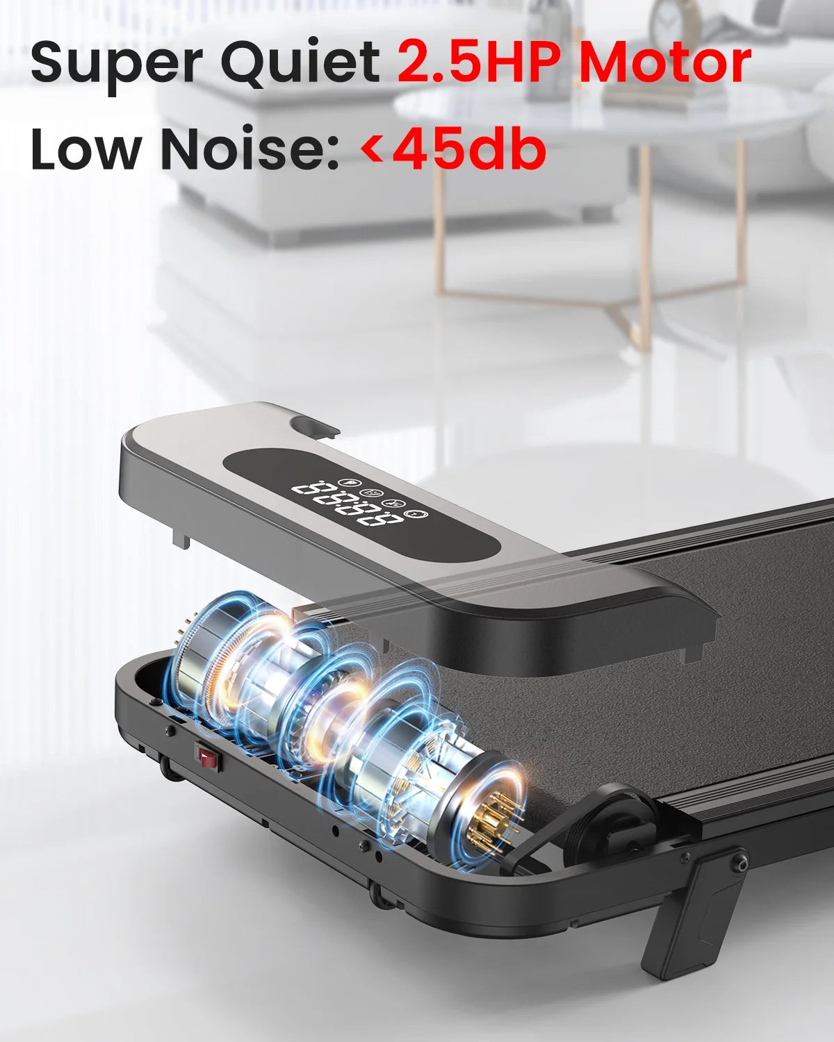 Incline Walking Pad, 4 in 1 under Desk Treadmill with Remote Control and LED Display, Compact Treadmill for Home & Office, Black