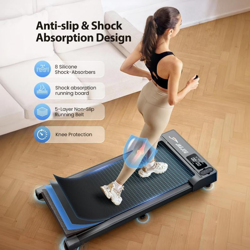 【Fitnessgift】Jagjog JT51 Foldable Treadmill Walking Pad Auto-Align Belt LED Display Knee Protection Remote Control Shock Proof Clear LED Tracking Home Fitness