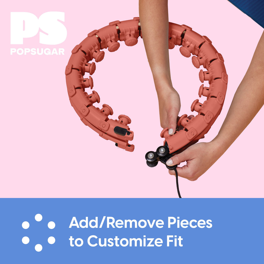 Adjustable Weighted Fitness Hoop, Coral