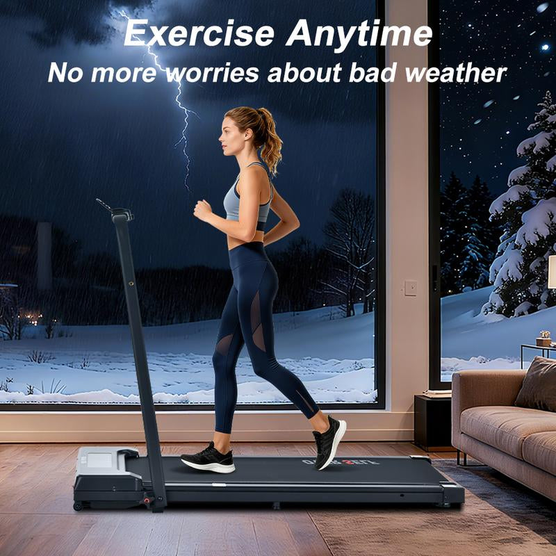 OVER SELF Walking Pad Treadmill, 6.2MPH Portable Folding Treadmill with Handle Remote Control, under Desk Treadmill Easy Storage Home Gym Fitness Equipment Workout Gear