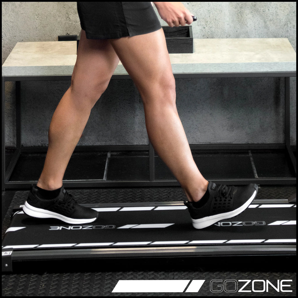 under Desk Exercise Treadmill with Remote, Walking Pad for Home and Office, Adjustable Speeds, White and Black