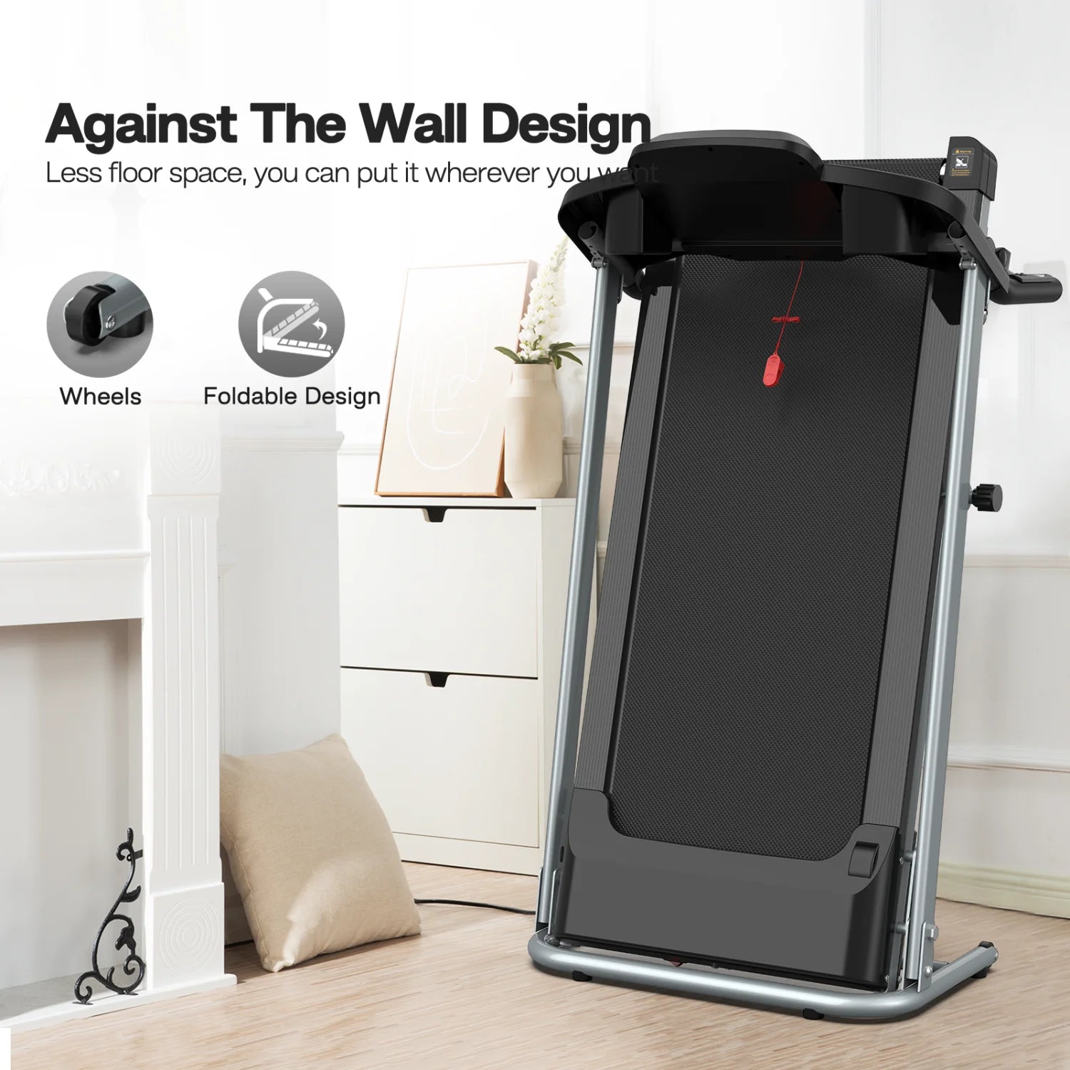 Incline Treadmills for Home Folding Treadmill for Running and Walking Jogging Exercise with 12 Preset Programs, Tracking Pulse, Calories