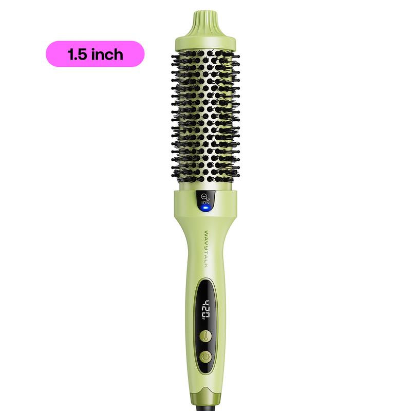 Wavytalk Blowout Boost Ionic Thermal Brush 1 1/2 Inch with LED Display, 300℉-420℉ for Different Hair Types, 120-240V Universal Voltage