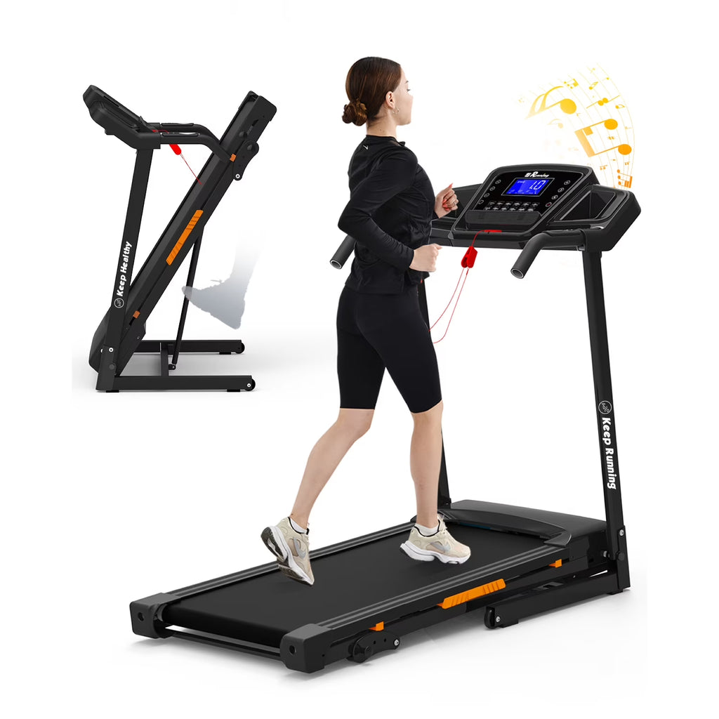 3.5HP Folding Treadmills for Home with 265Lb Capacity Bluetooth and Incline Portable Running Machine Electric Compact Treadmills Foldable for Exercise Home Gym Fitness Walking Jogging