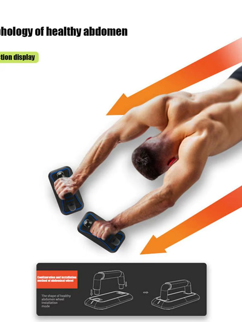 Push-Up Bracket I-Shaped Multifunctional Abdominal Wheel Fitness Products Home Sports Equipment Pectoral Muscle Training #HY