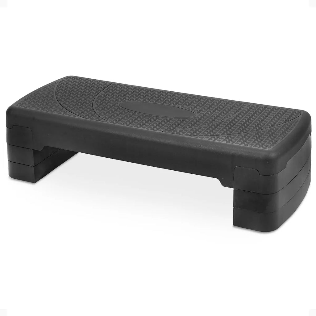 Balancefrom Fitness Lightweight Portable Adjustable Height Workout Aerobic Stepper Step Platform Trainer with Raisers