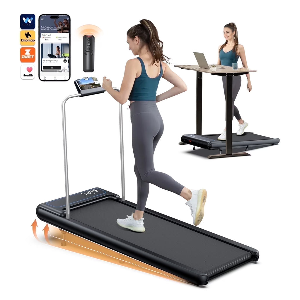Walking Pad, 2.5 HP Treadmills for Home Small with Handles, 5 MPH under Desk Treadmill Walking Pad, 265 LBS