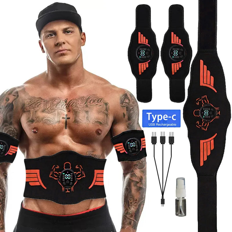 Abdominal Toning Belt Abs Trainer EMS Muscle Toner Body Massager
