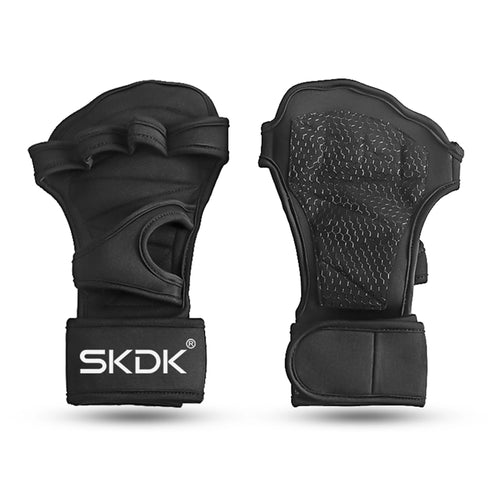 SKDK Weight Lifting Fitness Gloves With Wrist Wraps Silicone Gel Full