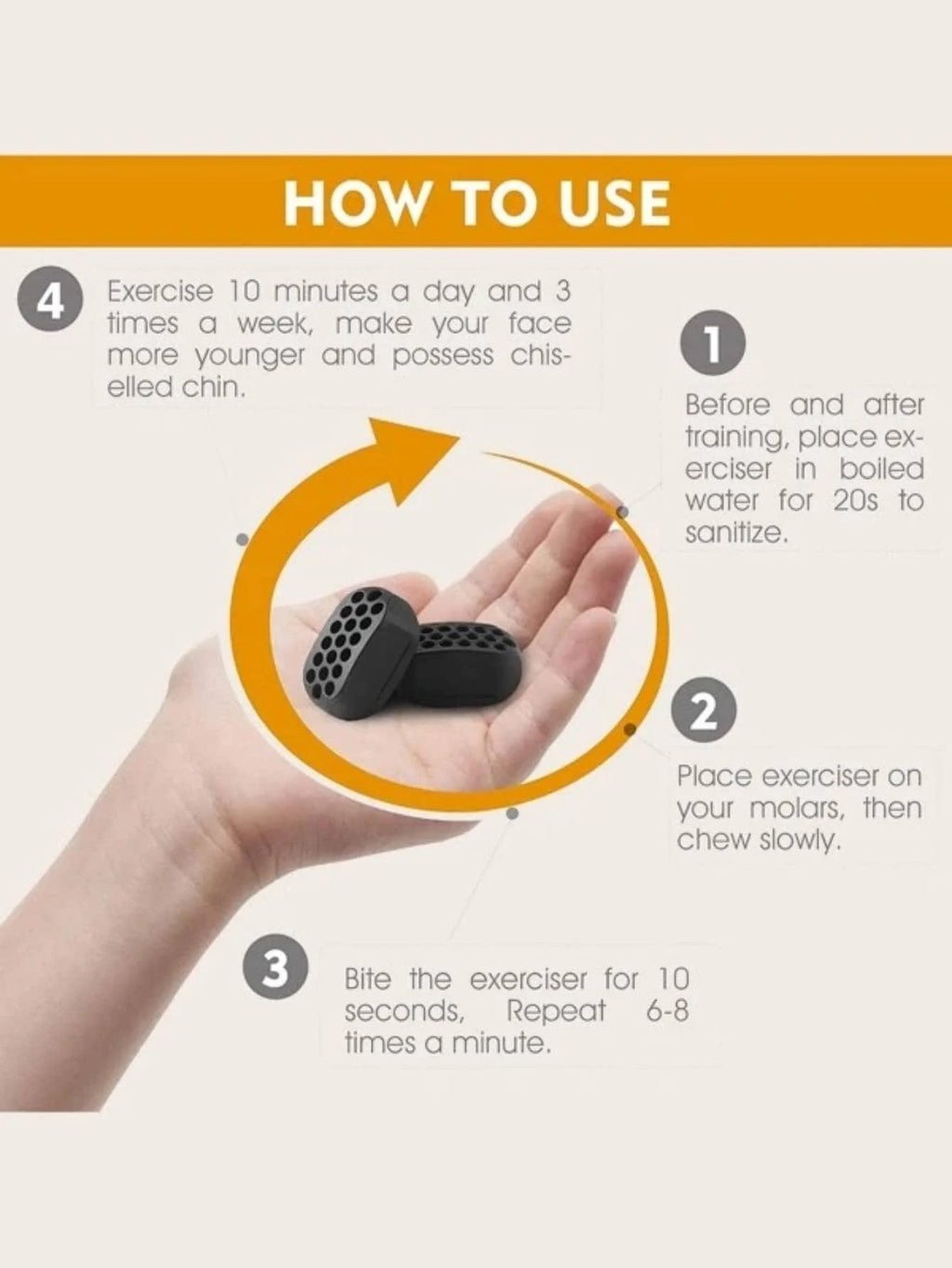 Offline exercise machine, mandibular trainer, facial muscle trainer