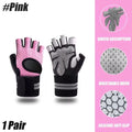 1Pair Half Finger Gym Fitness Gloves for Men & Women with Wrist Wrap