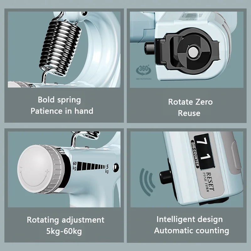 Grip Strength Trainer Forearm Strengthener Hand Squeezer Adjustable