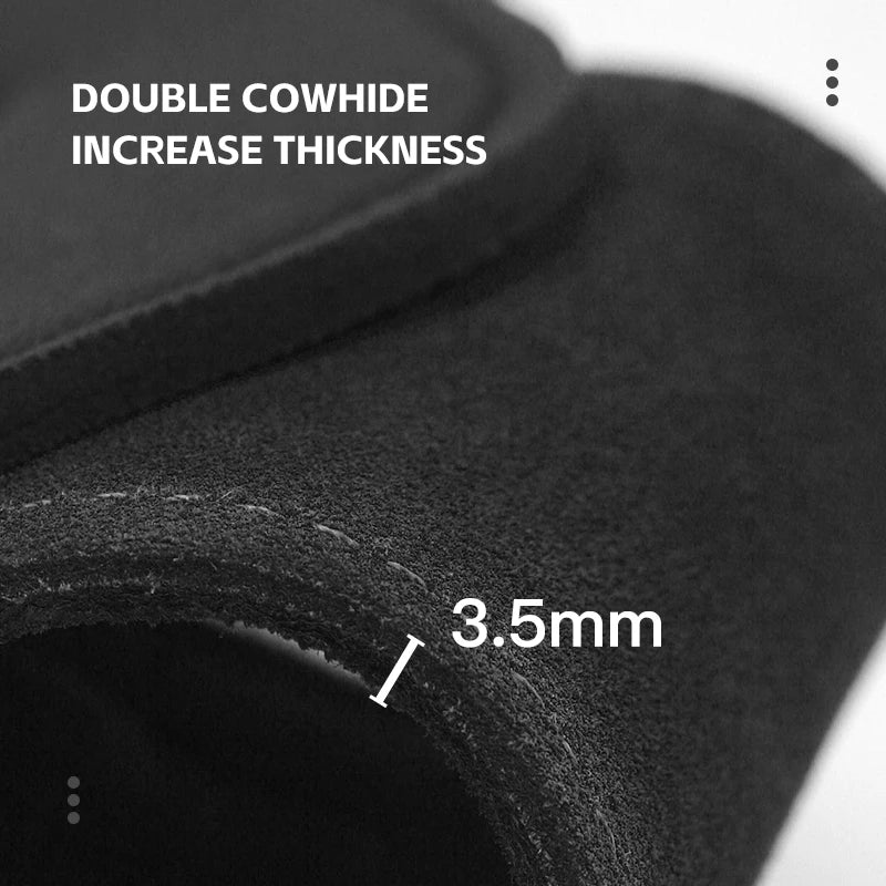 Cowhide Gym Grips Gloves Weightlifting Fitness Pull Up Crossfit