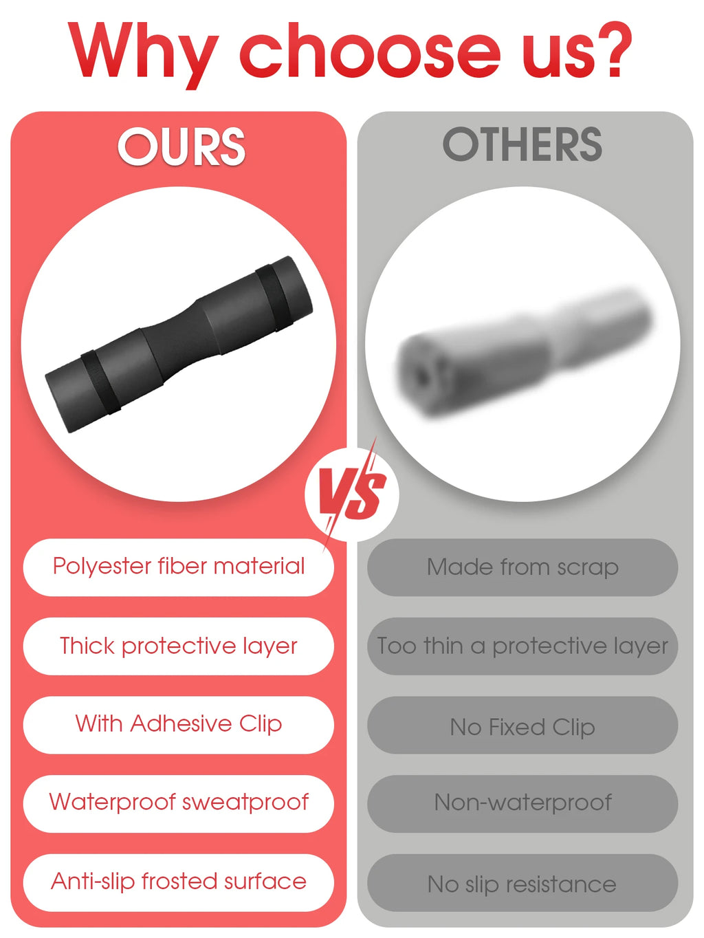 Barbell Squat Shoulder Pad,Hip Thrust Barbell Foam Cover, Weight