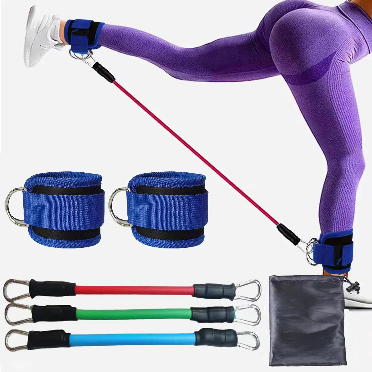 TPE Resistance Bands Ankle Straps Fitness Booty Band Squat Glute
