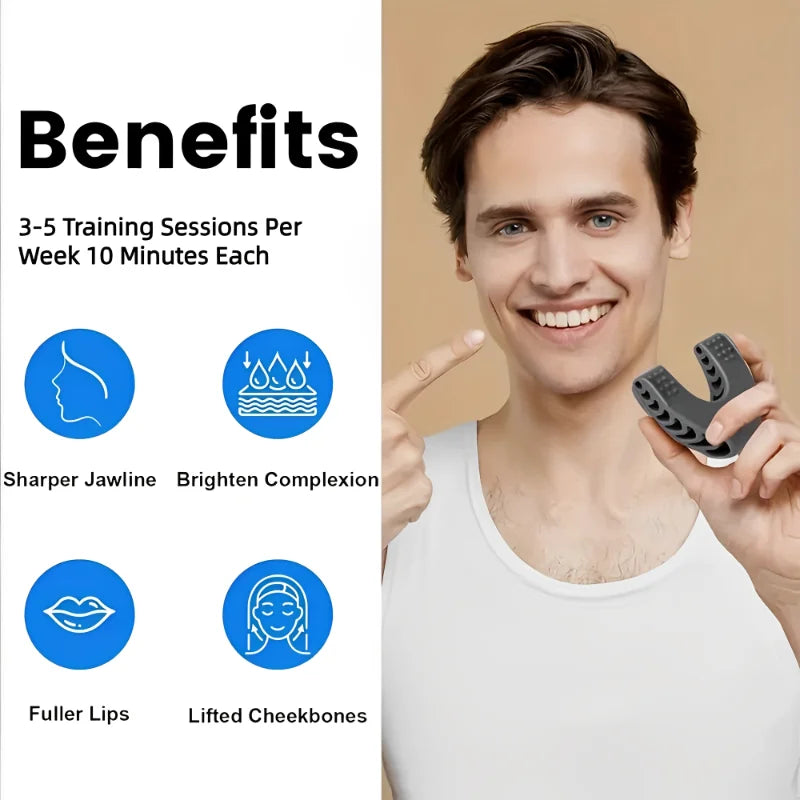 U Shape New Facial Jaw Exerciser And Neck Toning Jawline For Men Women