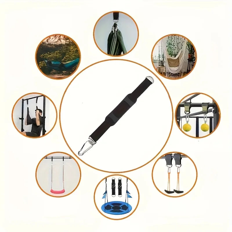 2Pcs Nylon Sling with Metal Hook - Versatile Gym Accessory for