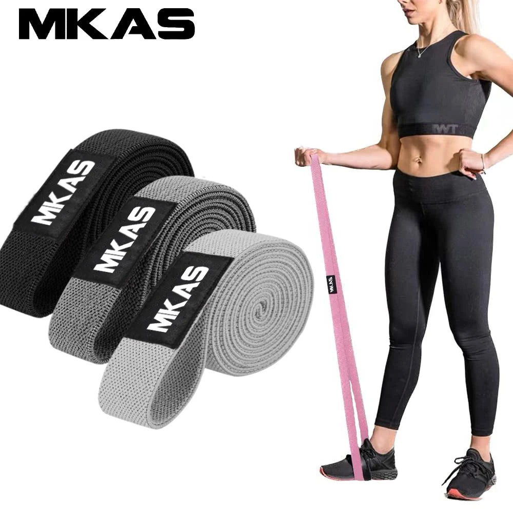 MKAS Long Resistance Loop Band Set Unisex Fitness Yoga Elastic Bands