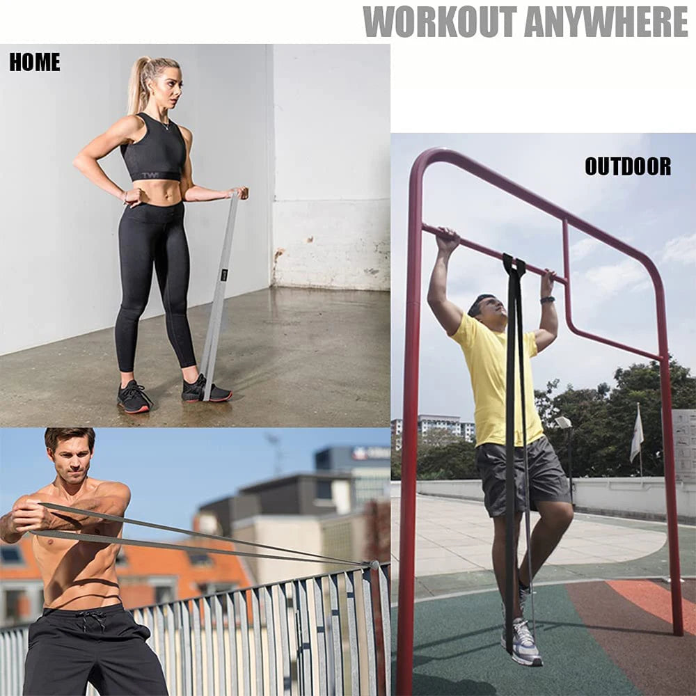 MKAS Long Resistance Loop Band Set Unisex Fitness Yoga Elastic Bands