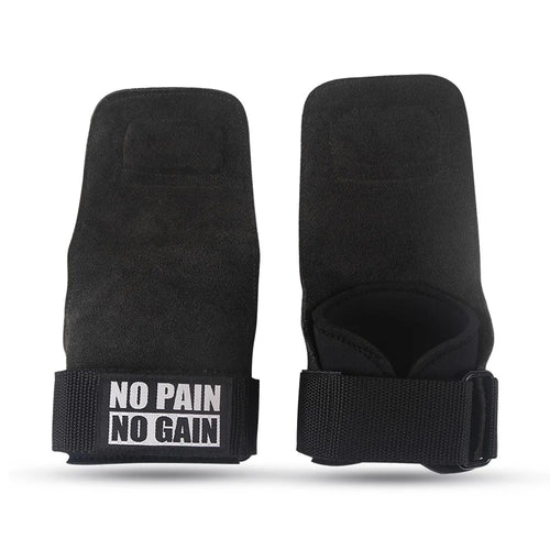 Cowhide Gym Grips Gloves Weightlifting Fitness Pull Up Crossfit