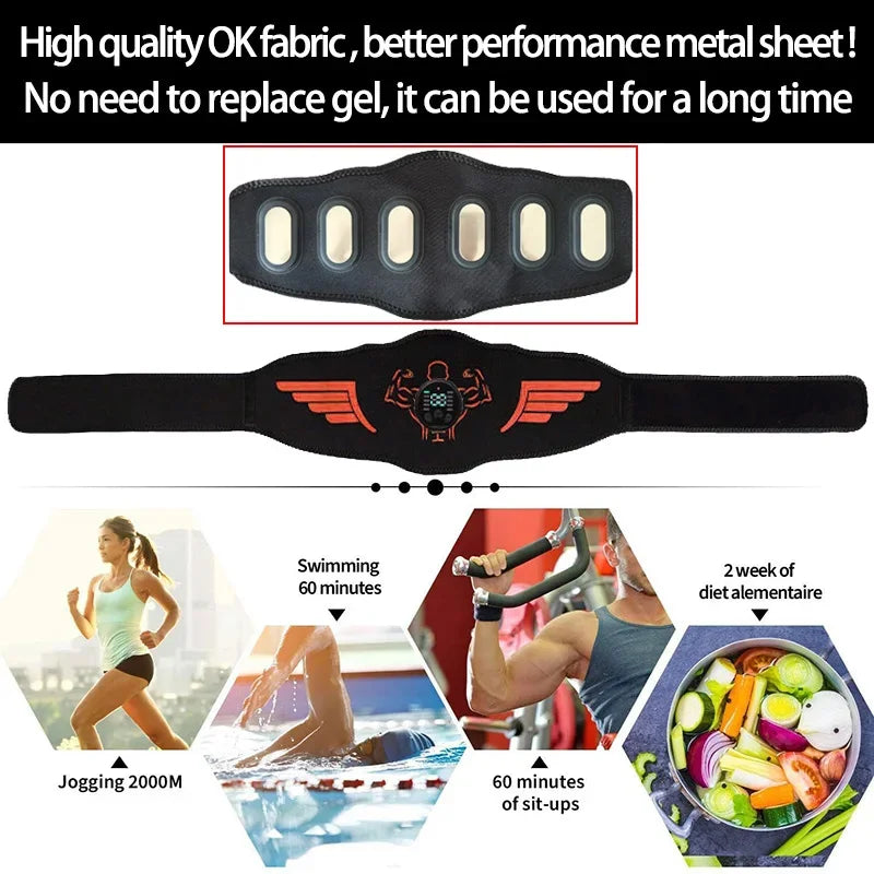 Abdominal Toning Belt Abs Trainer EMS Muscle Toner Body Massager