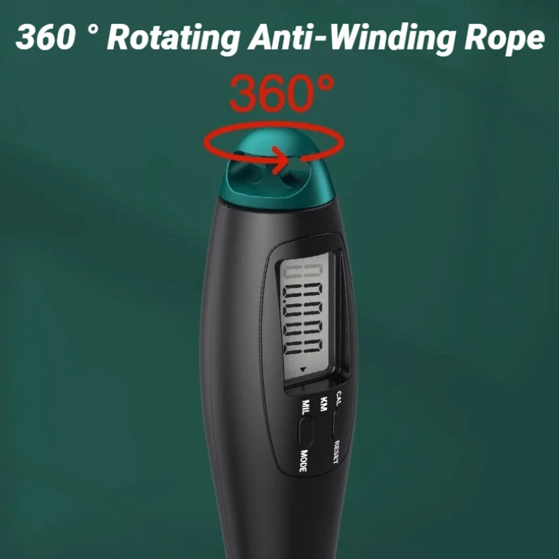 Counting Jump Rope Steel Skipping Exercise Adjustable Fitness Gym