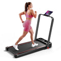 RHYTHM FUN Quiet Foldable Walking Treadmill with Remote – Exercise Treadmills Compact Running Pad for Apartment & Office,Gym Stuff Easy to Store under Desk, Incline Support, Space-Saving , Fallfreshness, No Installation Needed Treadmill for Home