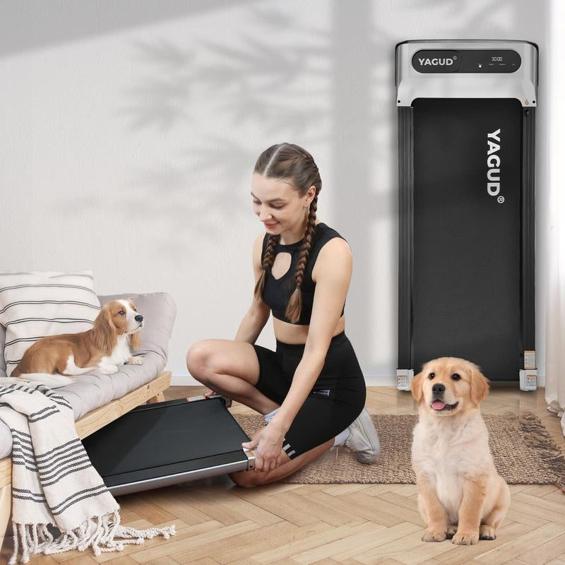 【Upgraded Version】Yagud Walking Pad with Wheels,Remote Control, LED Display, Portable under Desk Treadmill for Small Spaces, Home/Office Exercise Equipment Fitness Workout Calories