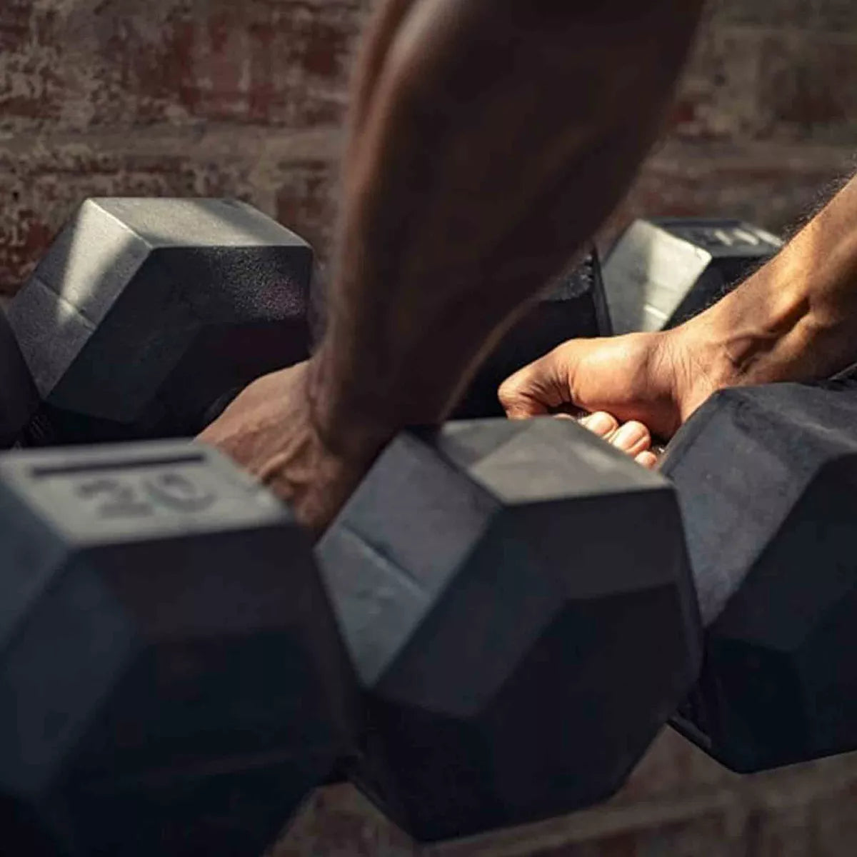 Signature Fitness Hex Dumbbells Non-Slip Free Weights Full Body Strength Training Home Gym Workout Equipment Set, 30 Pounds, Black