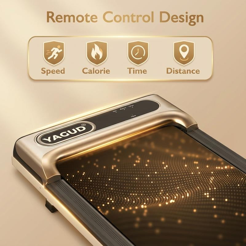 【Upgraded Version】Yagud Walking Pad with Wheels,Remote Control, LED Display, Portable under Desk Treadmill for Small Spaces, Home/Office Exercise Equipment Fitness Workout Calories