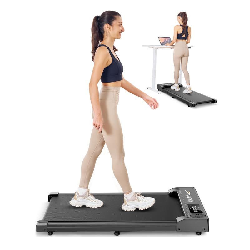 【Fitnessgift】Jagjog JT51 Foldable Treadmill Walking Pad Auto-Align Belt LED Display Knee Protection Remote Control Shock Proof Clear LED Tracking Home Fitness