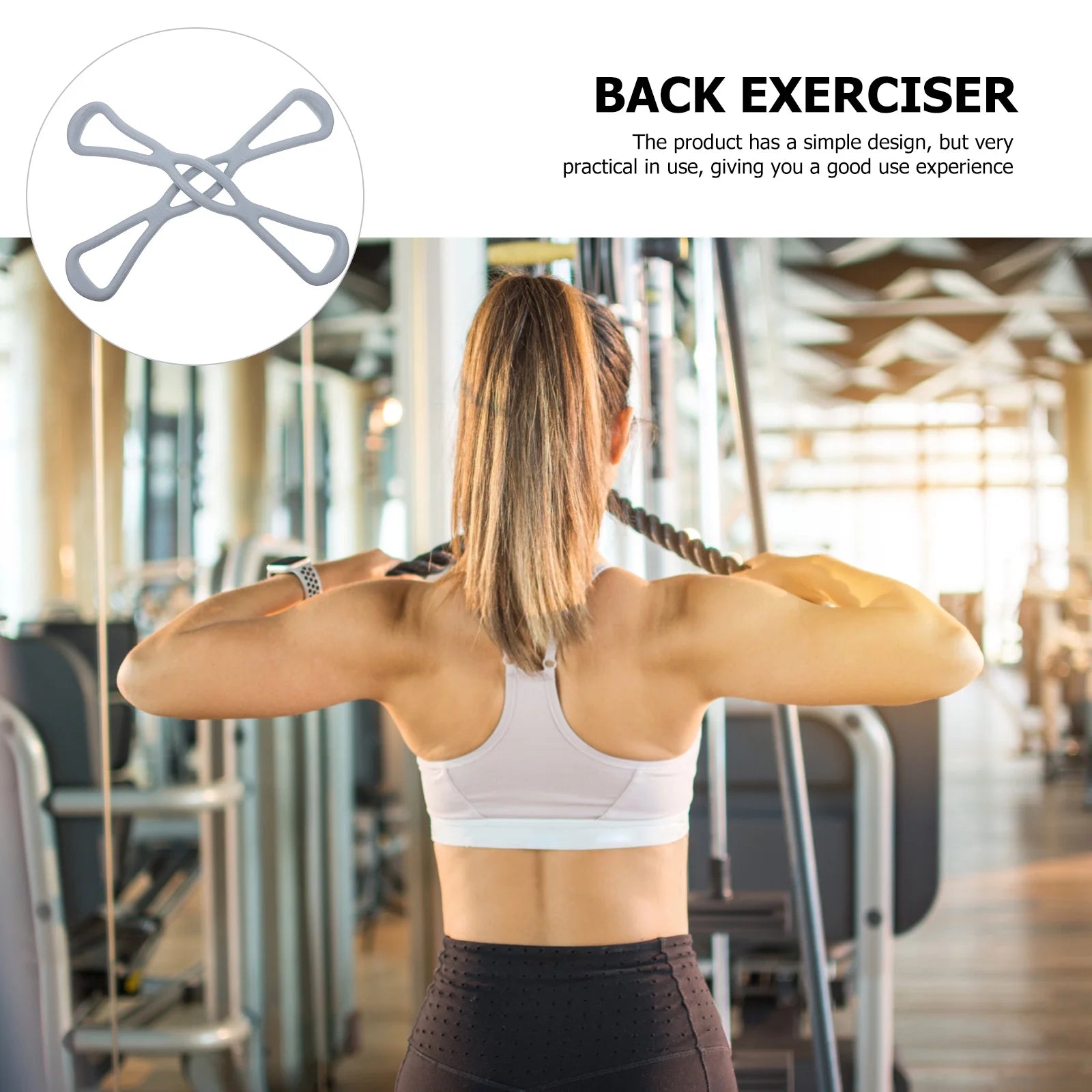 2Set Chest Muscle Strengthener Back Exercise Equipment TPR Simple Design for People Interested in Fitness