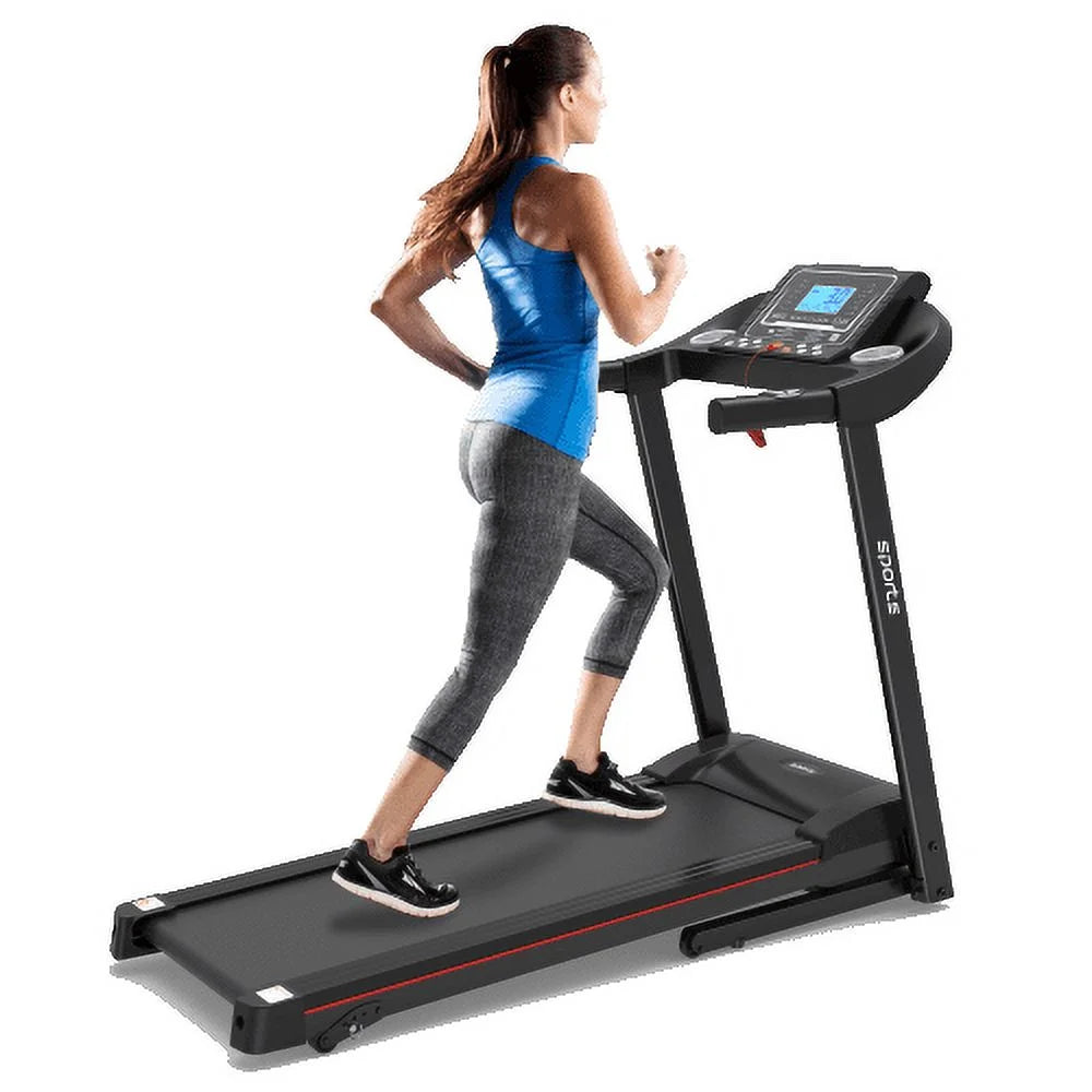 Foldable Treadmill with Incline, Fitshow App Folding Treadmill for Home Workout, Electric Walking Treadmill Machine 5" LCD Screen 250 LB Capacity Bluetooth Music